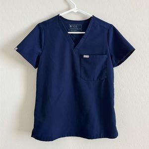 Figs Catarina One-Pocket Scrub Top - Navy